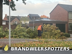Stormschade Planetenstraat in Dongen