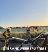 Autobrand A16 rechts thv hectometerpaal 62,9 nabij Breda
