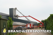 Boerderij in brand (middel brand) Oordeelsestraat in Baarle-Nassau