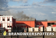 Buitenbrand (middel brand) industrie Recycling Dongen de Leest in Dongen