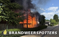 Brand bijgebouw (middel brand) Emmalaan in 's Gravenmoer