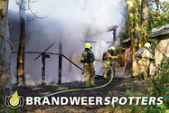 Boerderij in brand (middel brand) Bleukweg in Tilburg