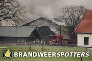 Boerderij in brand (grote brand) Tilburgseweg in Moergestel