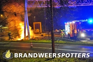 Autobrand A58 links thv hectometerpaal 40,0 nabij Tilburg (+ Video)