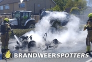 Voertuig in brand Hertogshoef in Raamsdonksveer