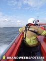Schip in brand Hollandsch Diep L in WILLEMSTAD