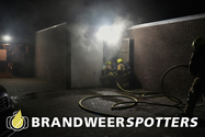Brand bijgebouw (middel brand) Lisztstraat in Dongen