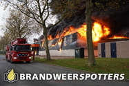 Industriebrand (zeer grote brand) LOHR Warehouse Stepvelden in Roosendaal