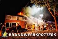 Woningbrand (zeer grote brand) Langenhof in Oosterhout