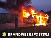 Autobrand Liesbosweg turfstraat in Etten-Leur