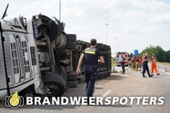 Melding Ongeval wegvervoer (Soort THV: Zware THV) A58 Re 46,4 in Tilburg