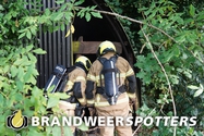 Gebouw in brand Spoorlaan Zuid in Rijen