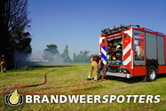 Melding (middel brand) BR berm/bosschage Hulteneindsestraat in Hulten