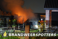 Brand bijgebouw (middel brand) Plukmadeseweg in Made