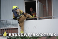 Gebouw in brand (middel brand) Flat WMBR Lift Calandhof in Tilburg (+ Video)