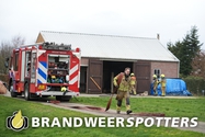 Brand bijgebouw Weilenseind in Gilze