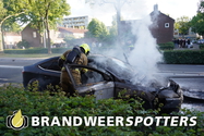 Autobrand Wethouder Baggermanlaan Ringbaan-Zuid in Tilburg (+Video)
