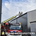 Gebouw in brand Leemansstraat in Werkendam