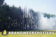 Melding (middel brand) BR berm/bosschage Hulteneindsestraat in Hulten