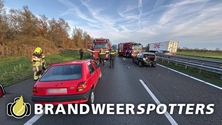 Melding Ongeval wegvervoer A59 Li - Maasroute 106,3 in Waspik