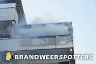 Gebouw in brand (middel brand) Rembrandtstraat in Dongen