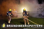 Brand bijgebouw (middel brand) Druisdijk in Riel (+Video)
