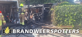 Brand bijgebouw (middel brand) Goedevaart in Rucphen