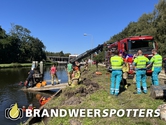 Auto te water Hoevensekanaaldijk in Tilburg