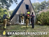 Woningbrand (middel brand) Katjeskelder in Oosterhout