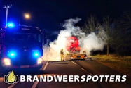 Vrachtwagen in brand N260 - Boshoven in Alphen