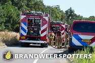 Bosbrand (middel brand) Vloeiveldweg in Tilburg
