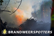 Bosbrand Kalbergseweg in Oosterhout